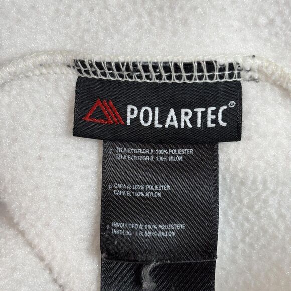 The North Face Denali Fleece Jacket Girls XL White Gray Polartec Full Zip Panels - Picture 9 of 11